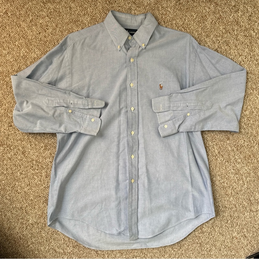 Ralph Lauren Men’s Light Blue Button-Down Oxford Shirt
